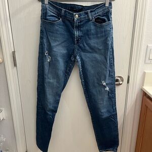 J Brand Women's Distressed Blue Ankle Jeans